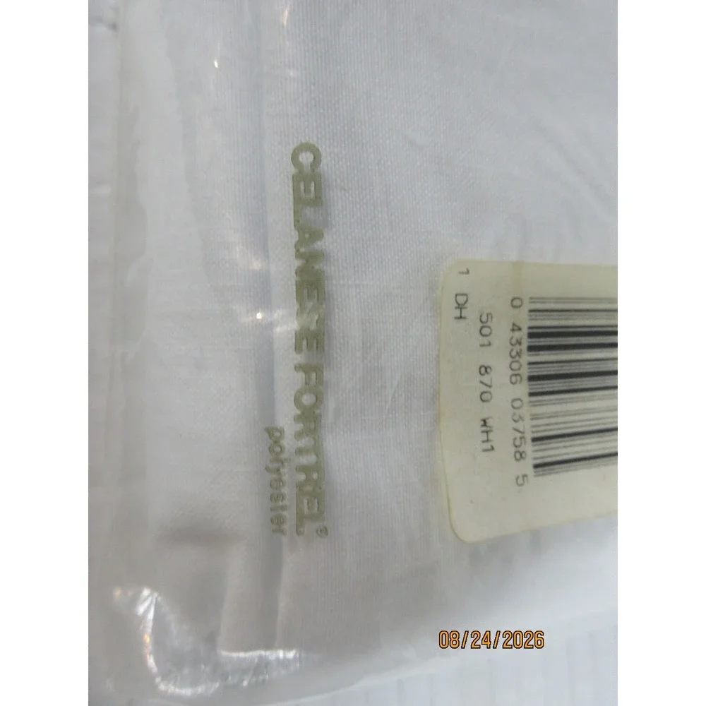 Cannon Cotton Fresh Full Fitted Bottom Sheet White No Iron Vintage 54x76 Vintage